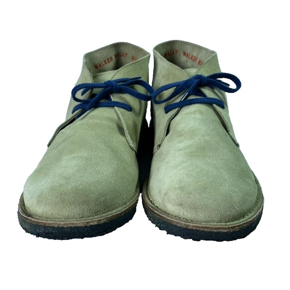 Wally Walker Chukka Boots Mens 12 Leather Suede Italy Made Lace Up Casual Formal - Picture 3 of 13